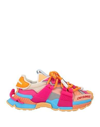 DOLCE&GABBANA Sneakers Rose 50% Polyester, 20% Cuir façon poulain, 10% Viscose, 10% Élasthanne, 10% Polyamide