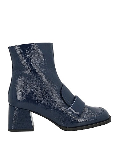 BERVICATO Ankle boot Navy blue Leather