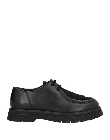 MAZE SHOES Schnürschuhe Schwarz Leder, Gewebefasern