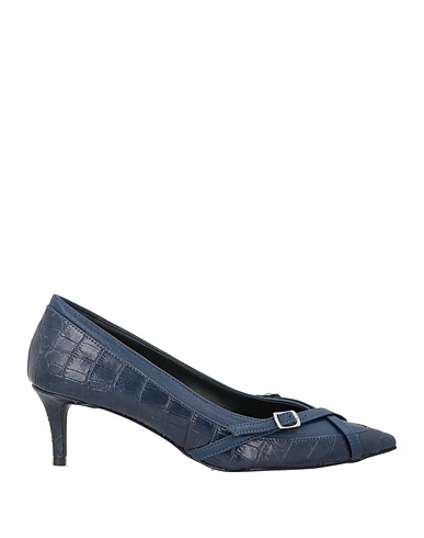 OVYÉ Pumps Marineblau Leder