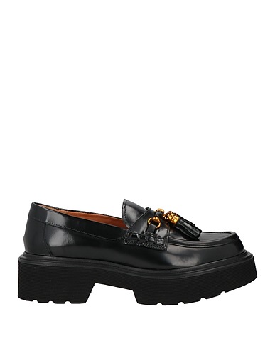 BERVICATO Loafers Black Leather