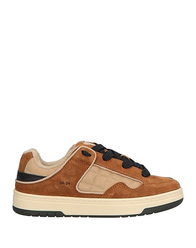 D.A.T.E. Sneakers Nocciola Pelle, Fibre tessili
