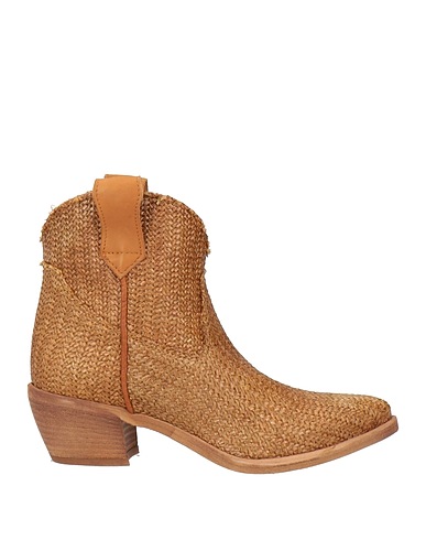 OVYÉ Ankle boot Camel Natural raffia, Leather