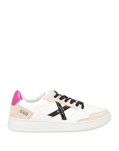 MUNICH Sneakers White Leather, Textile fibers