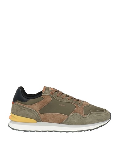 HOFF Sneakers Military green Leather, Textile fibers
