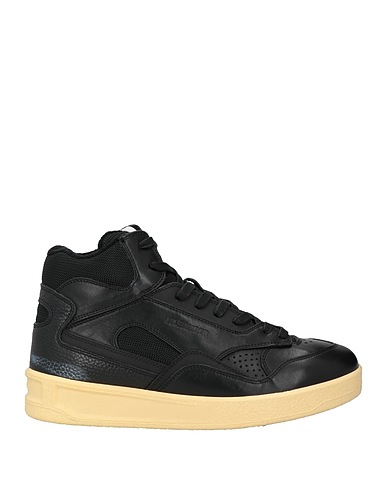 JIL SANDER Sneakers Black Leather, Textile fibers