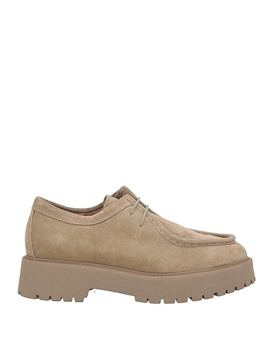 NERO GIARDINI Laced shoes Taupe Leather