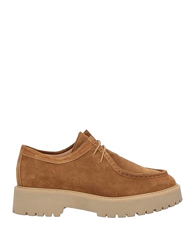NERO GIARDINI Laced shoes Camel Leather