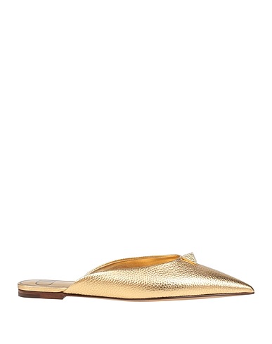 VALENTINO GARAVANI Mules and clogs Gold Leather