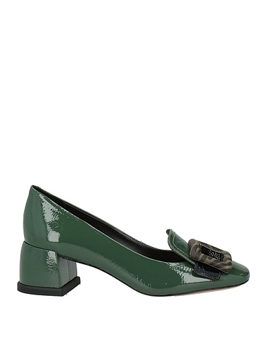 CECIL Loafers Green Leather