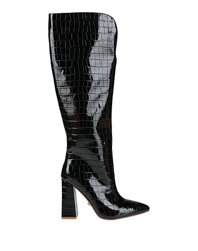 TWENTY FOUR HAITCH Stiefel Schwarz Gewebefasern
