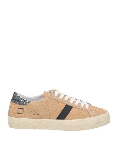 D.A.T.E. Sneakers Camel Leather, Textile fibers