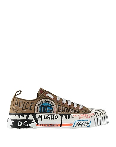 DOLCE&GABBANA Sneakers Military green Textile fibres, Leather