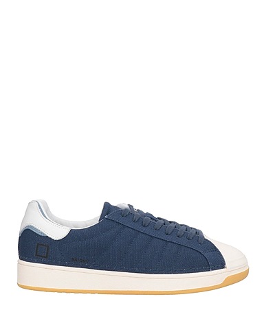 D.A.T.E. Sneakers Blu navy Pelle, Fibre tessili