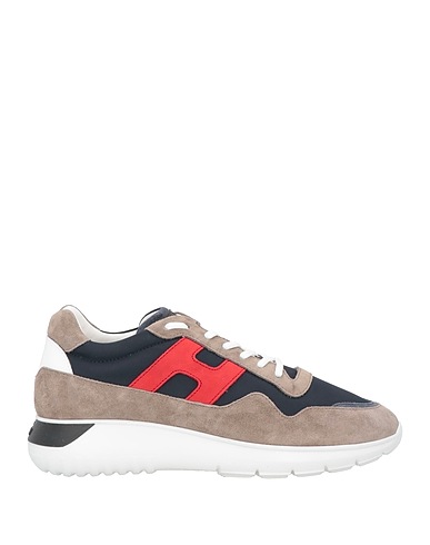 HOGAN Sneakers Khaki Leather, Textile fibers
