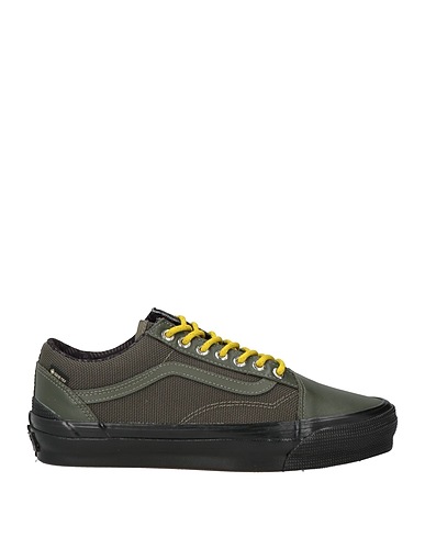 VANS Sneakers Military green Textile fibers, Leather