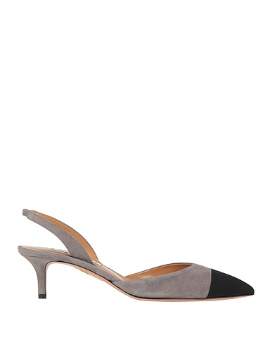 AQUAZZURA Pump Grey Leather, Textile fibers