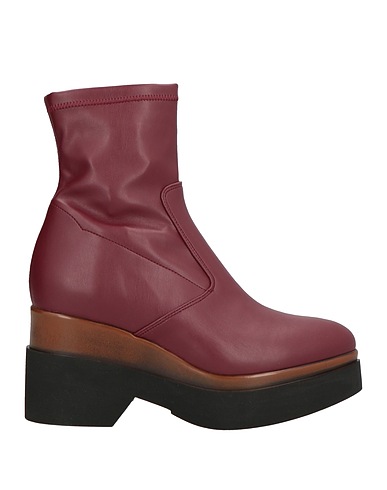 LORENZO MARI Stivaletti Bordeaux Fibre tessili