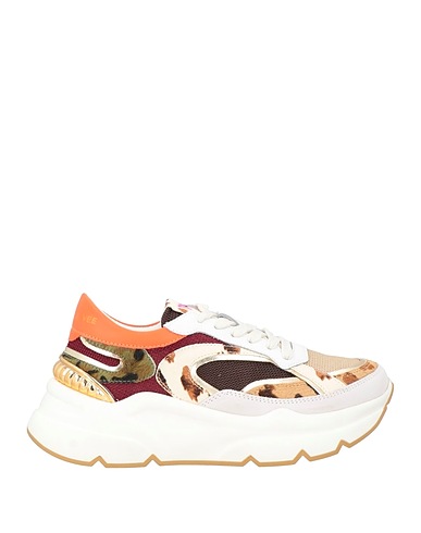 EMANUÉLLE VEE Sneakers Beige Leather, Textile fibers
