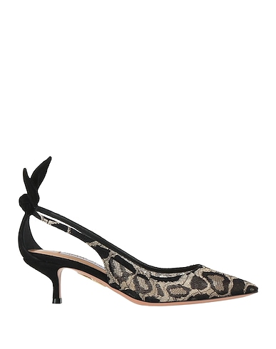 AQUAZZURA Pumps Schwarz Palmfasern, Leder