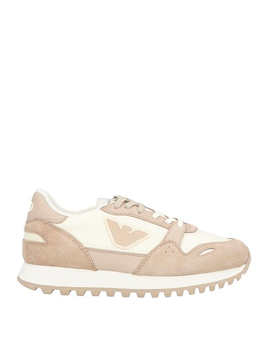 EMPORIO ARMANI Sneakers Beige Pelle, Fibre tessili
