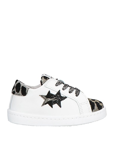 2STAR Sneakers Argento Pelle, Fibre tessili