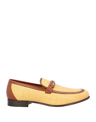 GUCCI Loafers Beige Goat skin, Natural raffia