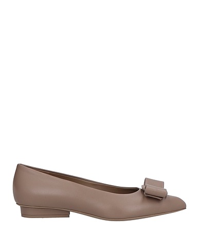 FERRAGAMO Ballet flats Taupe Lambskin