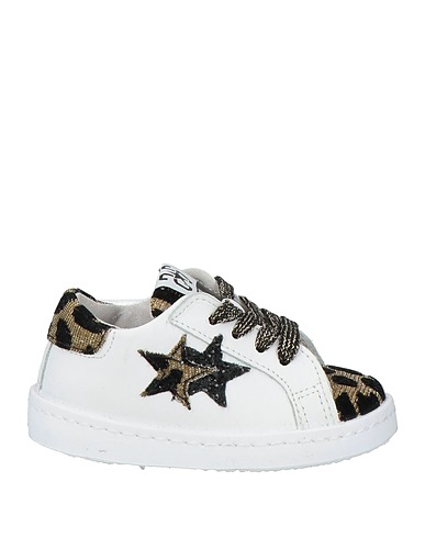 2STAR Sneakers Bianco Pelle, Fibre tessili