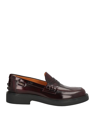 TOD'S Loafers Burgundy Leather