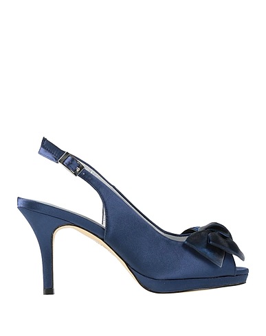 TOP WOMEN Sandals Midnight blue Textile fibers