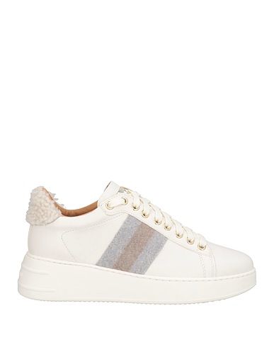 STOKTON Sneakers Avorio Pelle, Fibre tessili