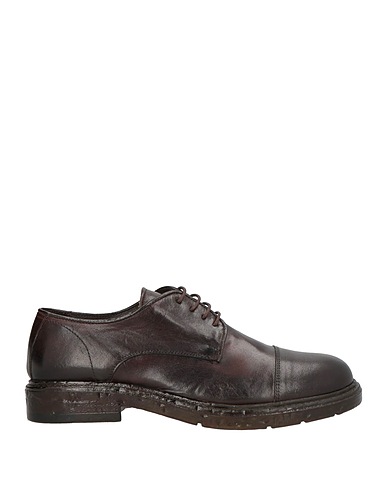 EXTON Laced shoes Dark brown Leather