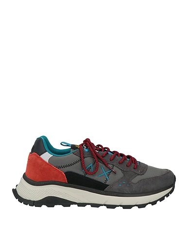 SUN 68 Sneakers Grey Leather, Textile fibres