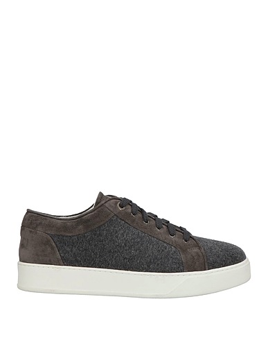 MOORER Sneakers Lead Leather, Textile fibers