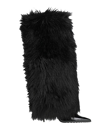 DOLCE&GABBANA Boots Black Leather, Textile fibres
