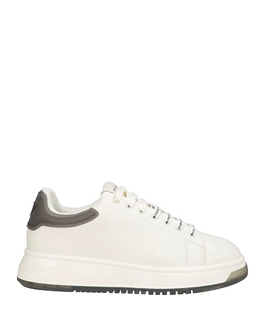 EMPORIO ARMANI Sneakers Avorio Pelle, Altre Fibre