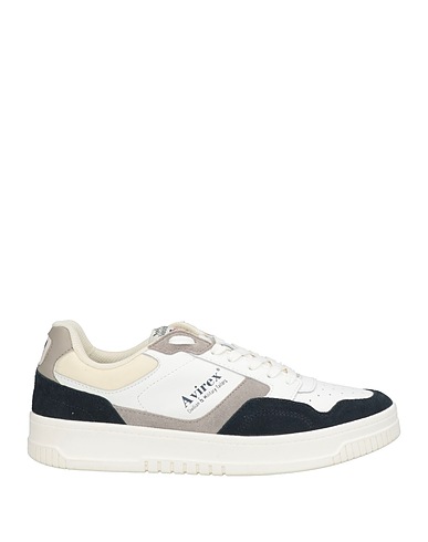 AVIREX Sneakers Ivory Leather, Textile fibres