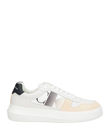 CALVIN KLEIN JEANS Sneakers Hellgrau Leder, Andere Fasern