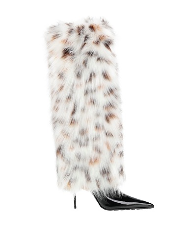 DOLCE&GABBANA Boots Black Leather, Textile fibres