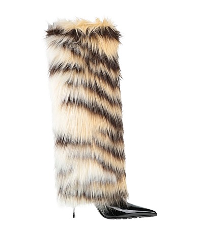 DOLCE&GABBANA Boots Black Leather, Textile fibres