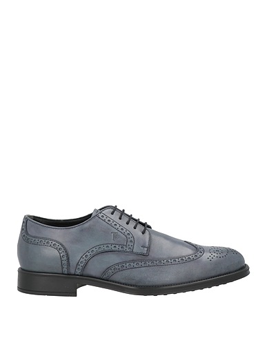 TOD'S Laced shoes Slate blue Leather