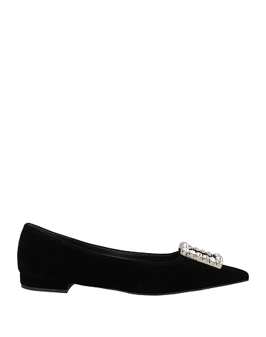 ROBERTO FESTA Ballet flats Black Textile fibers