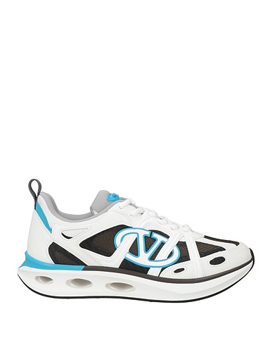 VALENTINO GARAVANI Sneakers White Leather, Textile fibers