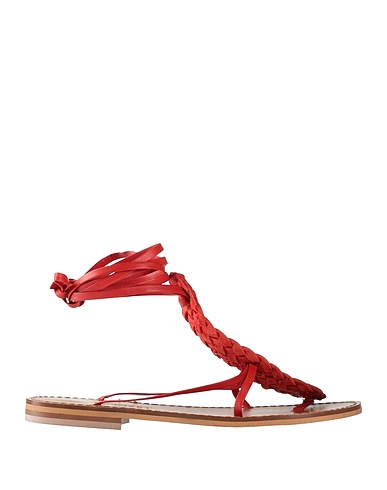TWINSET Flip flops Rust Leather