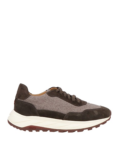 HENDERSON BARACCO Sneakers Grey Leather, Textile fibers
