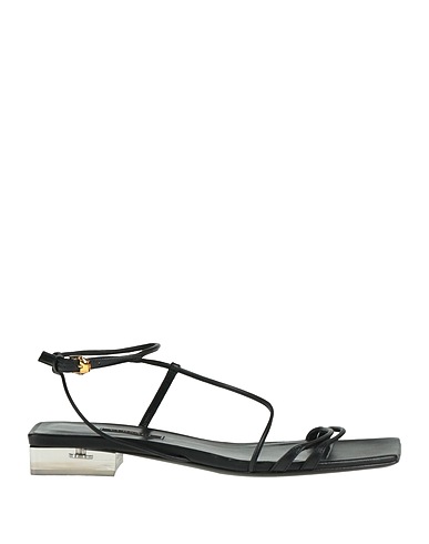 VERSACE Sandals Black Leather
