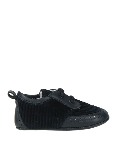 EMPORIO ARMANI Schuhe für Neugeborene Nachtblau Leder, Gewebefasern