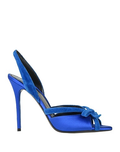 TOM FORD Sandals Bright blue Viscose, Silk, Cotton