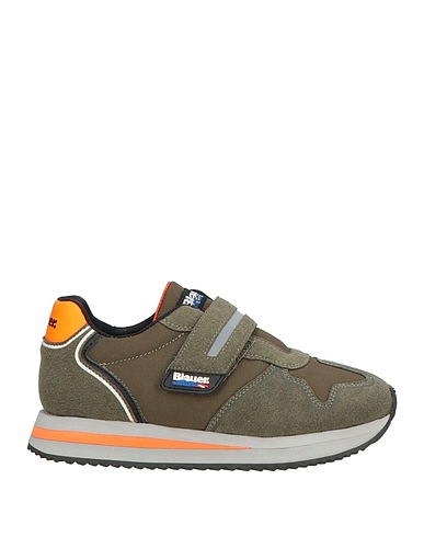 BLAUER. Sneakers Military green Textile fibres